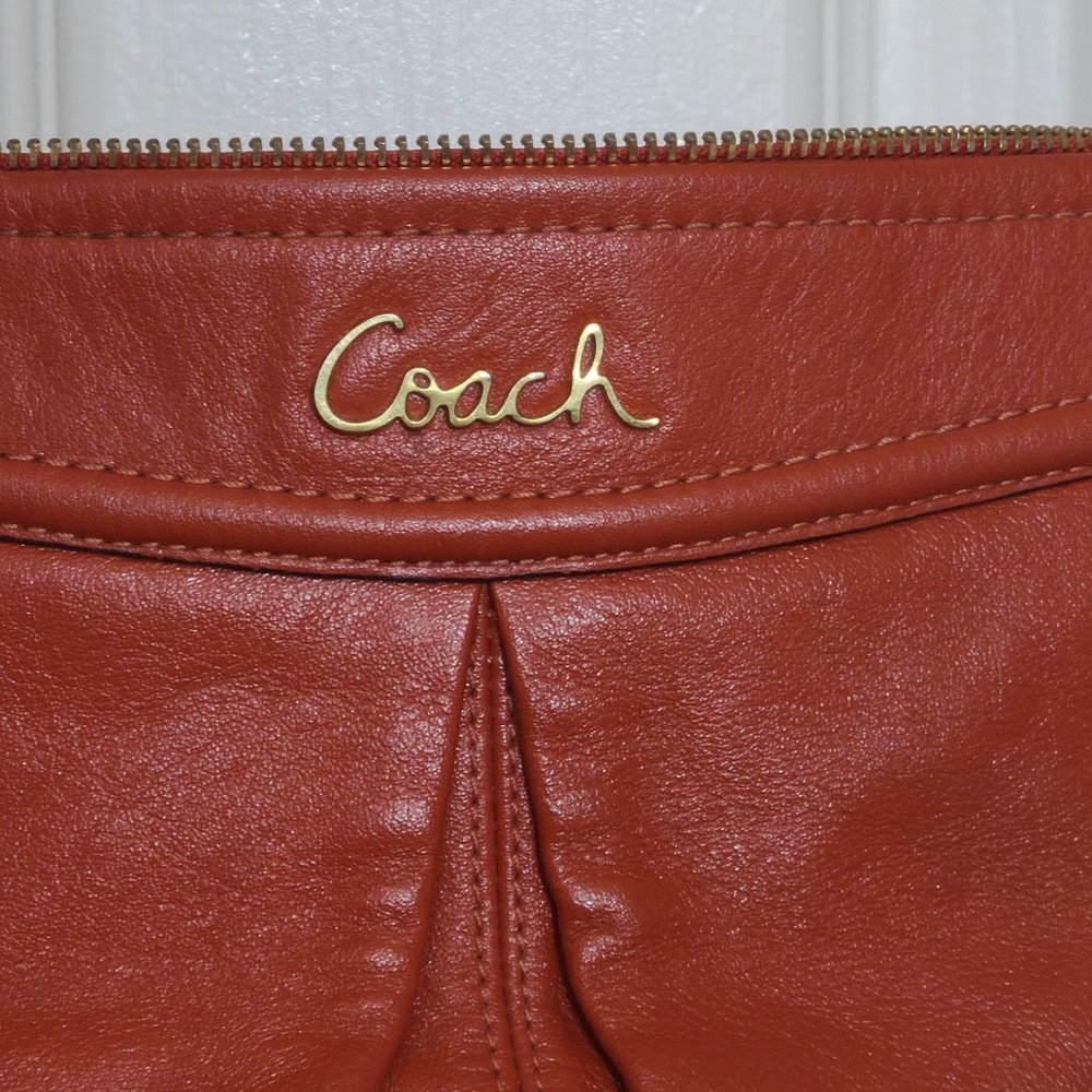 Orange Coach Ashley Leather "Hippie" Bag